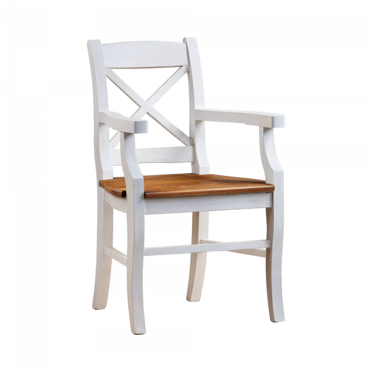 Krzesło z litego drewna biurowe - dwukolorowe D-21-D