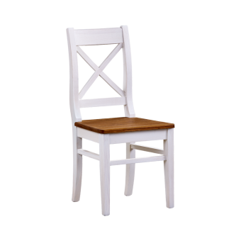 Krzesło z litego drewna - dwukolorowe