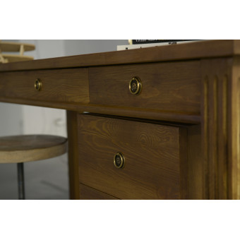Stylowe biurko drewniane z szufladami STYL-18