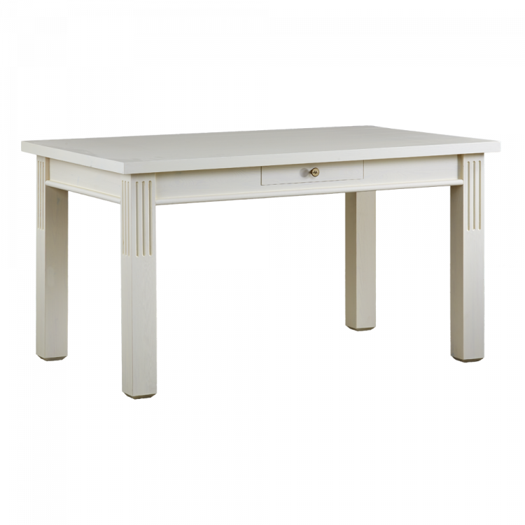 Drewniany stół z szufladką pod blatem - 120 cm