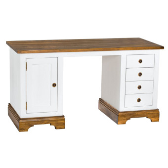 Stylowe drewniane biurko z szufladami