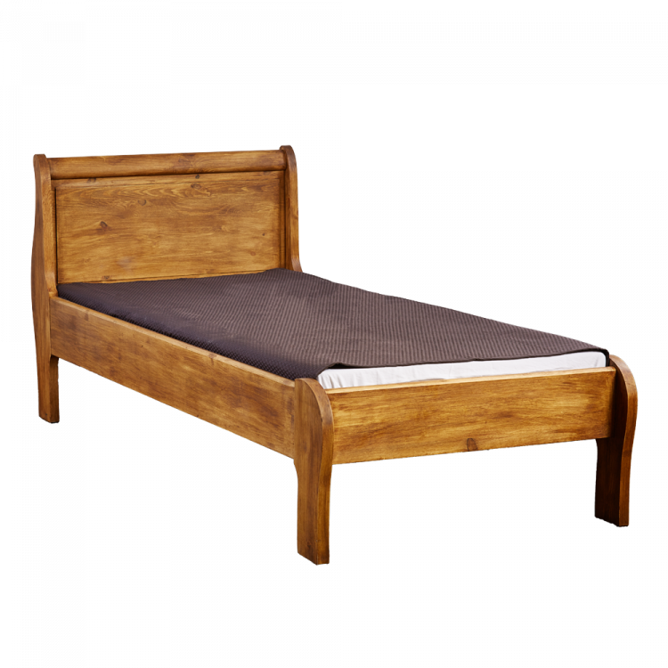 Łóżko dla jednej osoby w rustykalnym stylu 90 cm