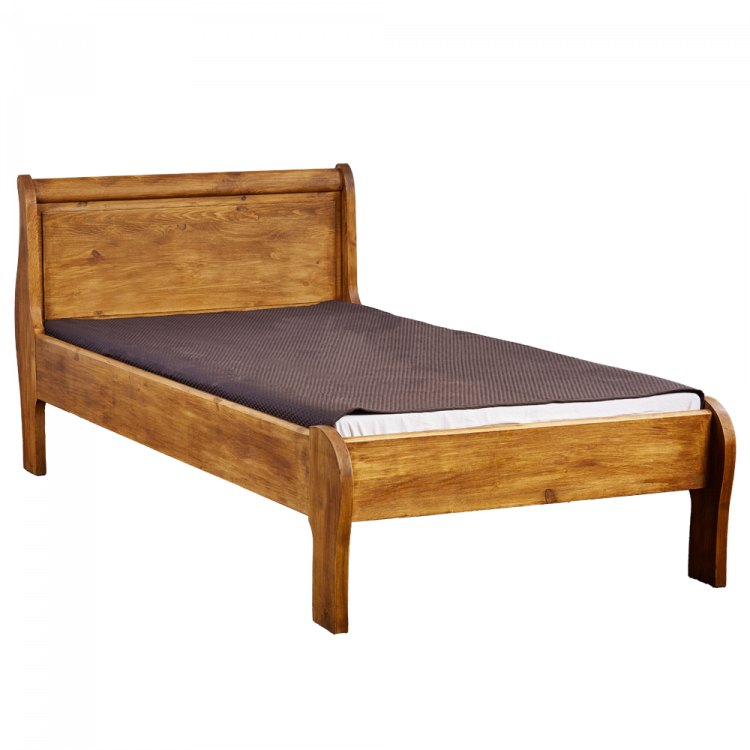 Łóżko z drewna dla 2 osób wykonane z drewna sosnowego 140 cm