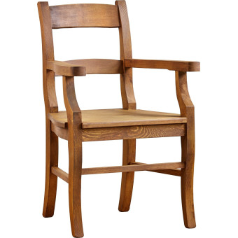 Fotel drewniany woskowany w rustykalnym stylu