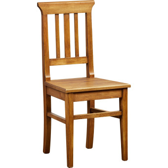 Krzesło w zamkowym stylu z drewna litego pokryte woskiem
