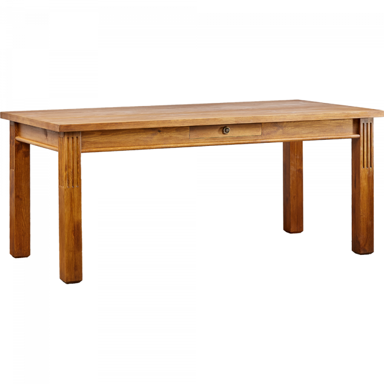 Mały stylowy stół z szufladką pod blatem 120 cm