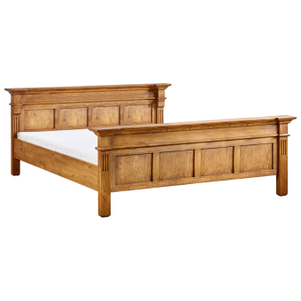 Łóżko stylowe drewniane dla 2 osób 180 cm