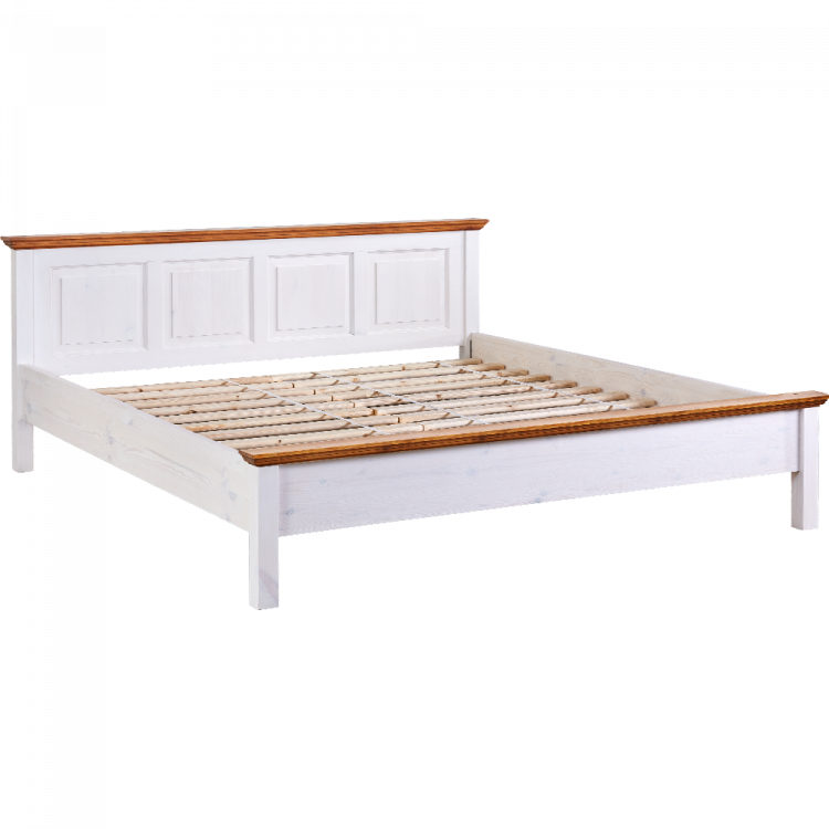 Łóżko z litego drewna - dwukolorowe 200