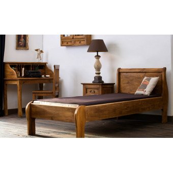 Łóżko 120 cm szerokości w rustykalnym stylu